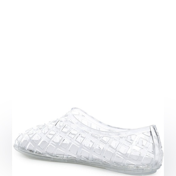 Jeffrey Campbell Jellz Clear Transparent Jelly Slip On Synthetic Silver Flats 8 - Picture 3 of 8